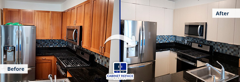 Cabinet Refacing Before and After in Manhattan