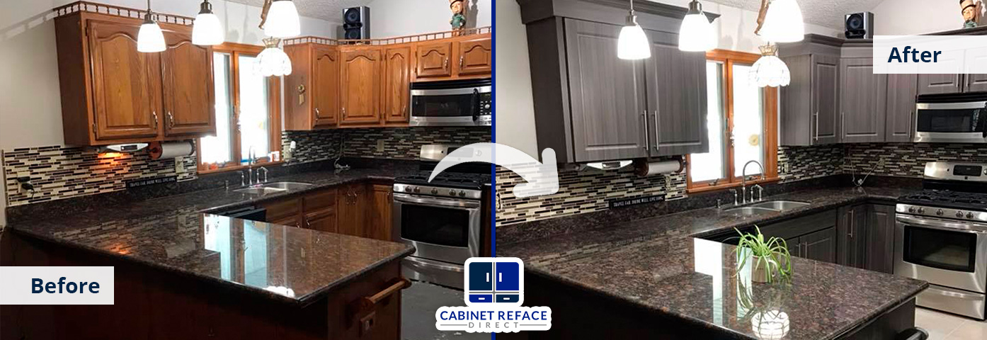 Union Square Cabinet Refacing Before and After With Wooden Cabinets Turning to White Modern Cabinets